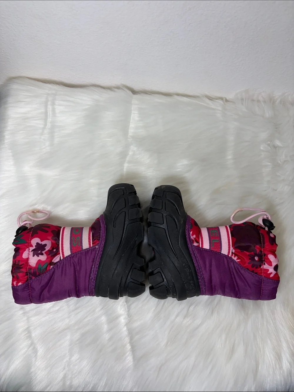 Sorel Pink Purple Floral Snow Boots